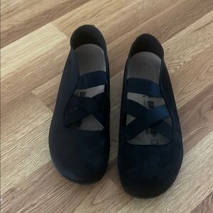 Birkenstock Black Cross-Strap Loafers